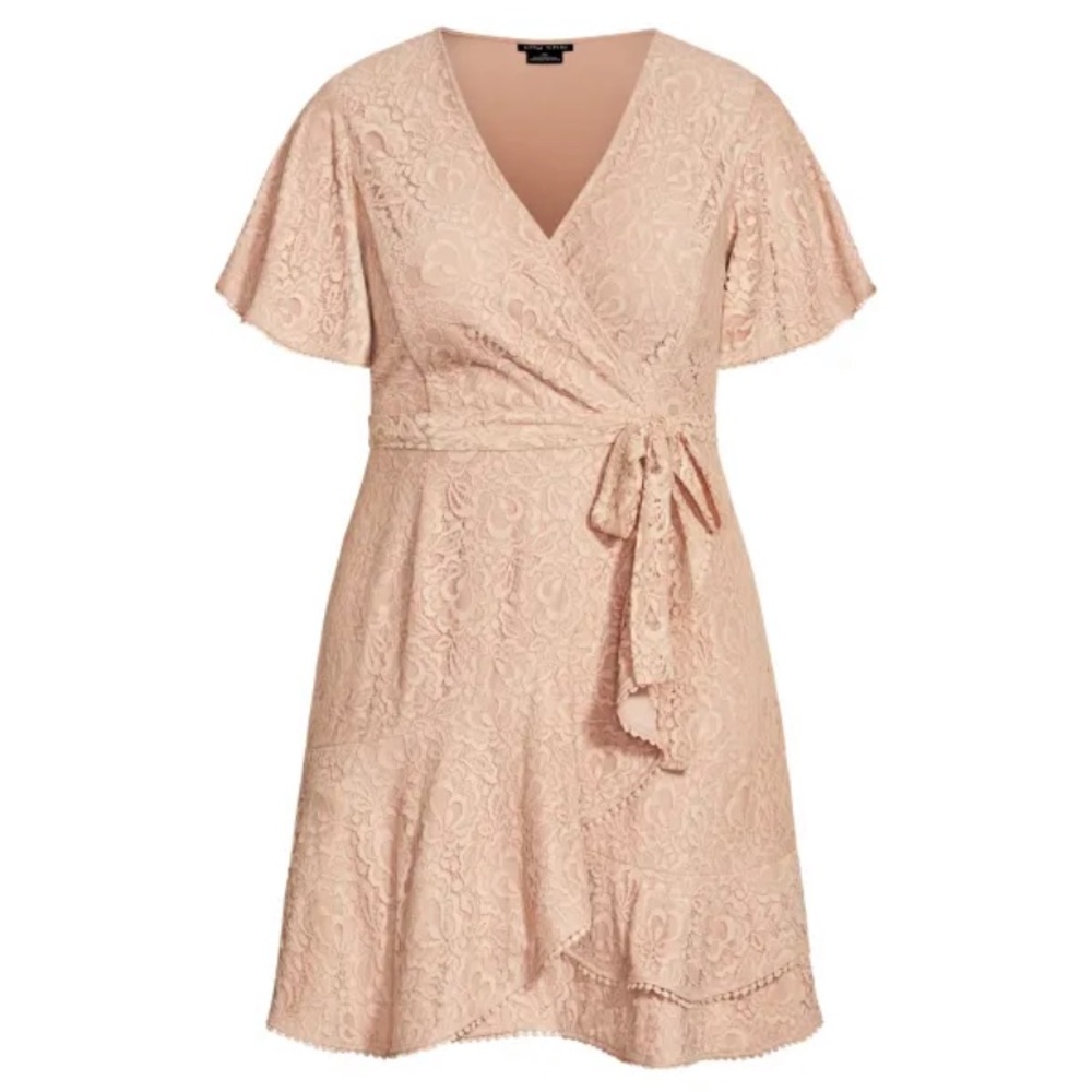 City Chic
Sweet Luv Faux Wrap Lace Dress